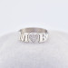 Sterling Silver Diamond Initial Love Ring