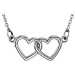 White tiny POSH Double Heart Necklace