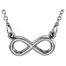 White tiny POSH Infinity Necklace