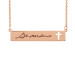 Handwriting Cross Bar Necklace