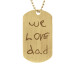 Yellow Handwriting Daddy Dog Tag Personalized Jewelry