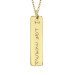 Yellow Handwriting Tall Tag Mommy Necklace