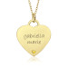 Vermeil Birthstone Eternal Heart Mommy Necklace