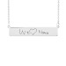 White Handwriting POSH Bar Necklace