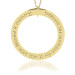 Yellow Gold Mantra Forever Loop Pendant Personalized Jewelry