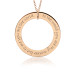 Rose Gold Mantra POSH Loop Pendant Personalized Jewelry