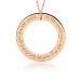 Rose Gold Mantra POSH Loop Pendant Personalized Jewelry
