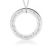 White Gold Mantra POSH Loop Pendant Personalized Jewelry