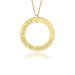 Yellow Gold Mantra WEE Loop Pendant Personalized Jewelry