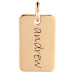 Rose Gold Mini Dog Tag Mommy Pendnat Personalized Jewelry