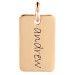 Rose Gold Mini Dog Tag Pendant