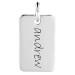 White Gold Mini Dog Tag Mommy Pendnat Personalized Jewelry