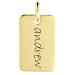 Yellow Mini Dog Tag Mommy Pendant Personalized Jewelry