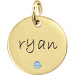 Vermeil Birthstone Disc Pendant Personalized Jewelry