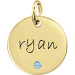 Yellow Mommy Birthstone Disc Pendant Personalized Jewelry