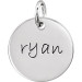 White Gold Disc Mommy Pendant Personalized Jewelry