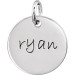 White Disc Pendant Personalized Jewelry