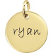 Vermeil Disc Pendant Personalized Jewelry