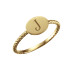 BePOSH Stackable Oval Ring Rope Band