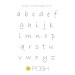 posh lowrecase Font Chart