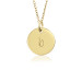 posh lowercase Vermeil Initial Disc Mommy Necklace Personalized Jewelry