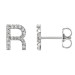 Diamond Initial Stud Earring