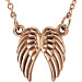 Rose tiny POSH Angel Wings Necklace