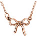 Rose tiny POSH Knotted Bow Necklace