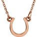 Rose tiny POSH Horseshoe Necklace