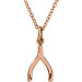 Rose tiny POSH Wishbone Necklace