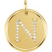 ROXY Diamond Vermeil Initial Pendnat