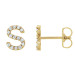 Diamond Initial Stud Earring