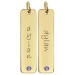 Yellow Gold Birthstone Tall Tag Pendant