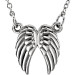 White tiny POSH Angel Wings Necklace