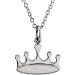 White tiny POSH Crown Necklace