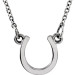 White tiny POSH Horseshoe Necklace