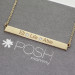 Yellow Gold Diamond Personalized Bar Necklace