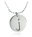 Large Silver Initial Discs A