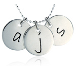 Large Silver Initial Discs
