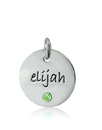 Silver Birthstone Discs A