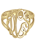 Monogram Ring Gold